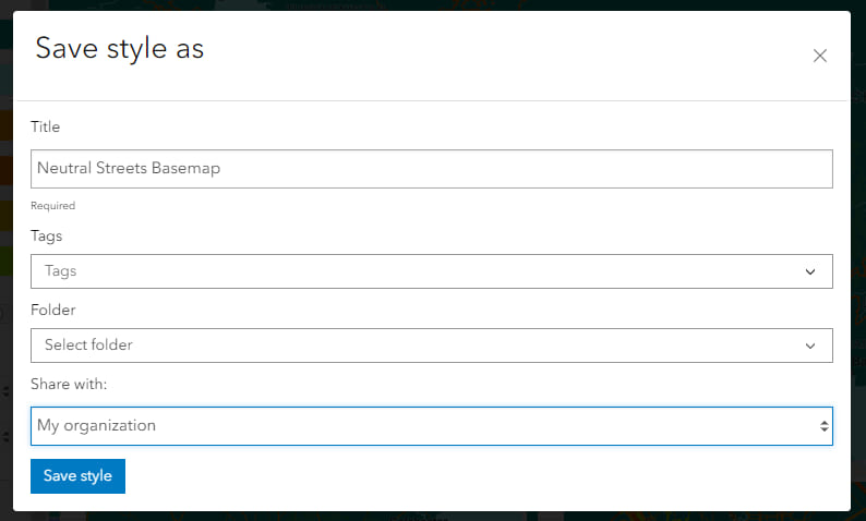 Saving custom basemap