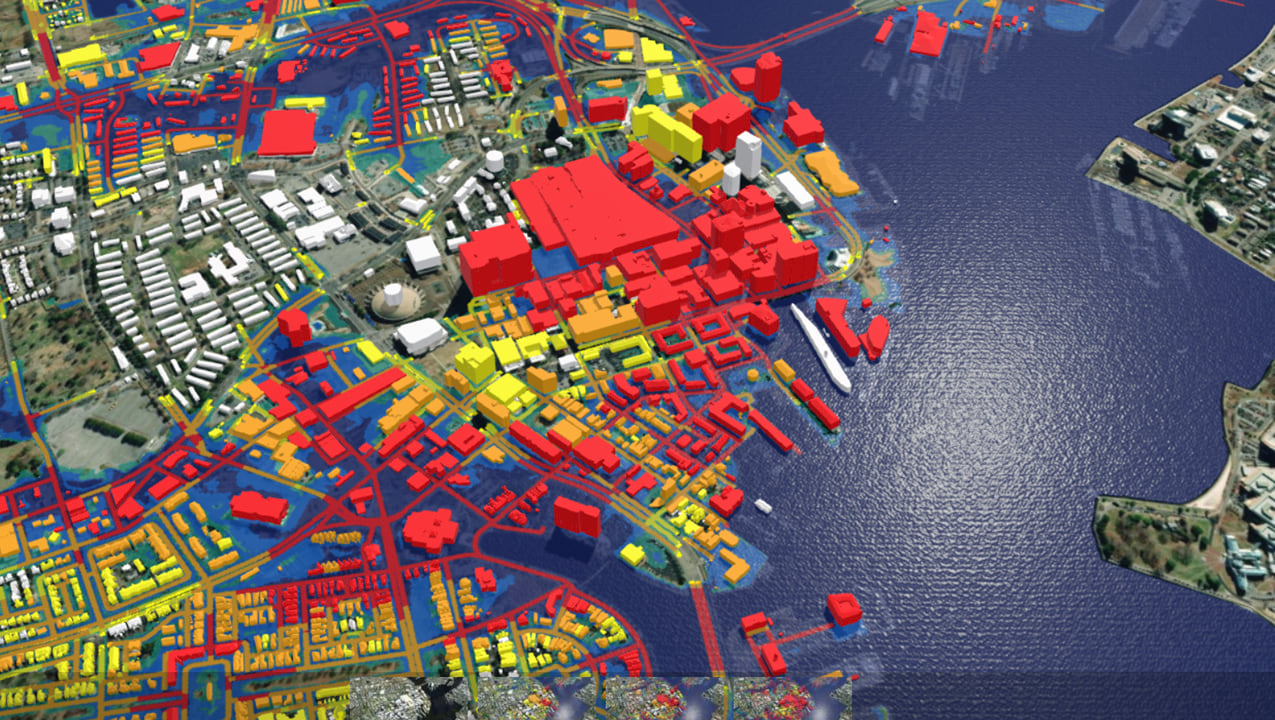 A 3D model of Norfolk, Virginia to include seaside vulnerable to flooding