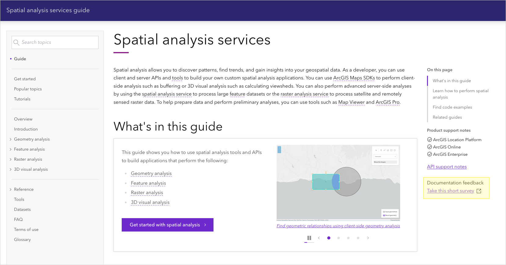 spatial analysis feedback survey