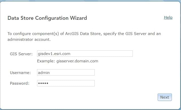 Add the GIS Server and account credentials