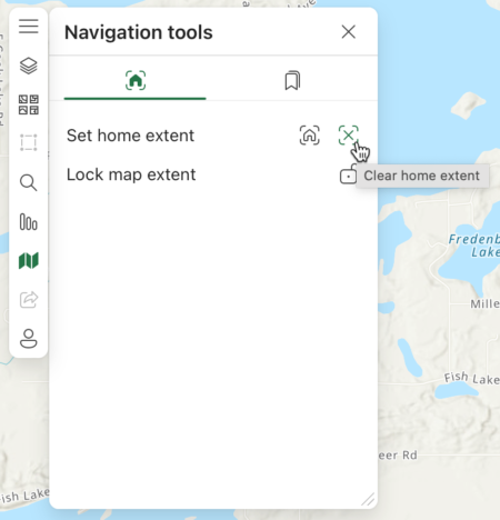 Clear home extent in Navigation tools GUI.