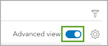 Turning on advanced view