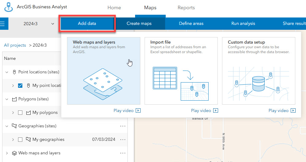 Image of adding new web layer in BA