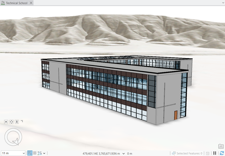 3D BIM model of a building