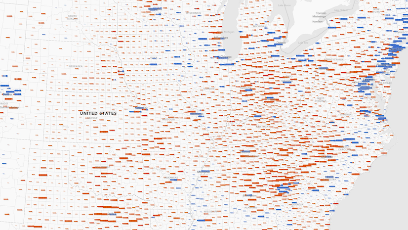 Visualize voting trends in 20 years’ worth of U.S. election data