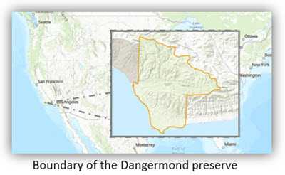 the boundary of the preserve