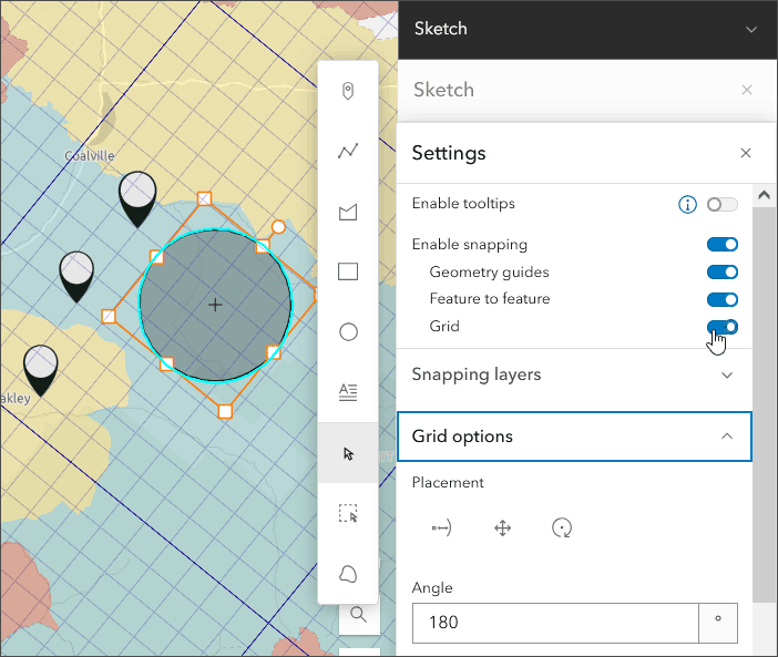 Sketch layer grid