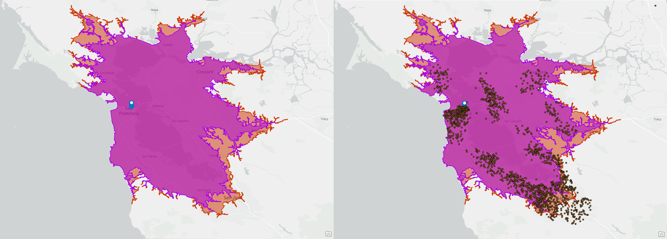 Detailed cluster without Petaluma