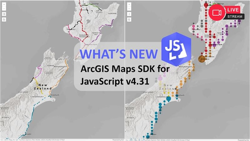 Join us for a livestream: What's New in the ArcGIS Maps SDK for JavaScript, v4.31