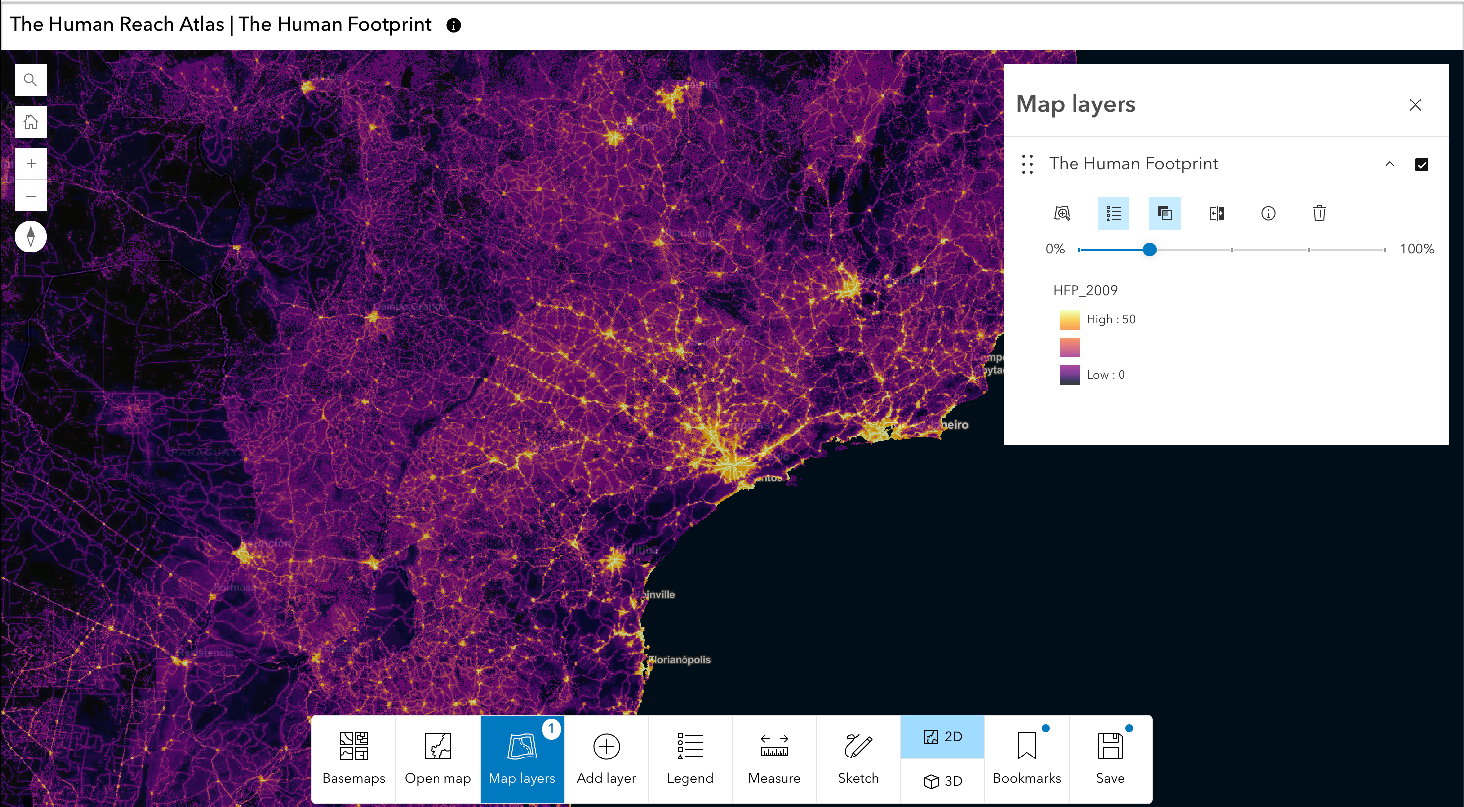 Image of Atlas template with Map layers showing legend