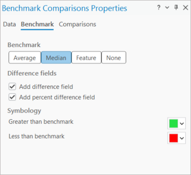 Setting benchmark parameters in Business Analyst Pro