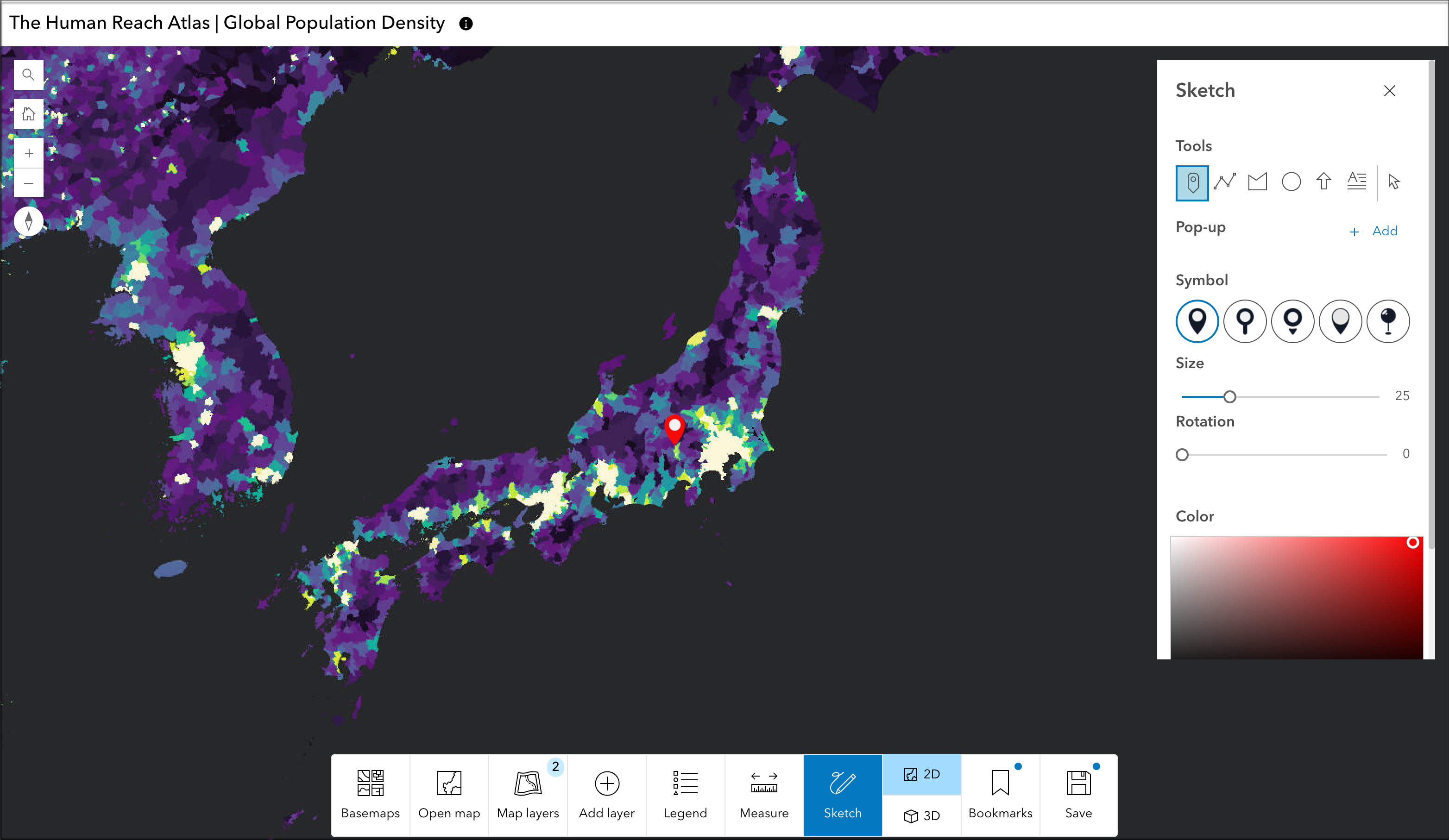 Image of sketch tools in Atlas