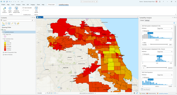 Suitability and Target site analysis in BA pro 3.4