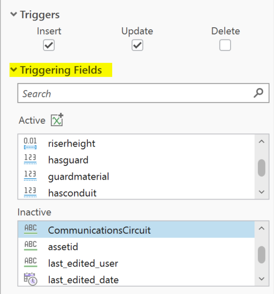 You can now add triggering fields to an attribute rule