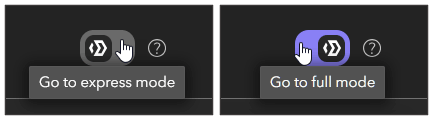 Express mode and Full mode toggle