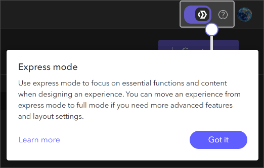 Express mode information