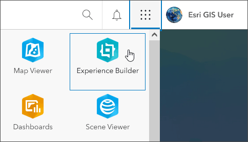 Open Experience Builder from the App launcher