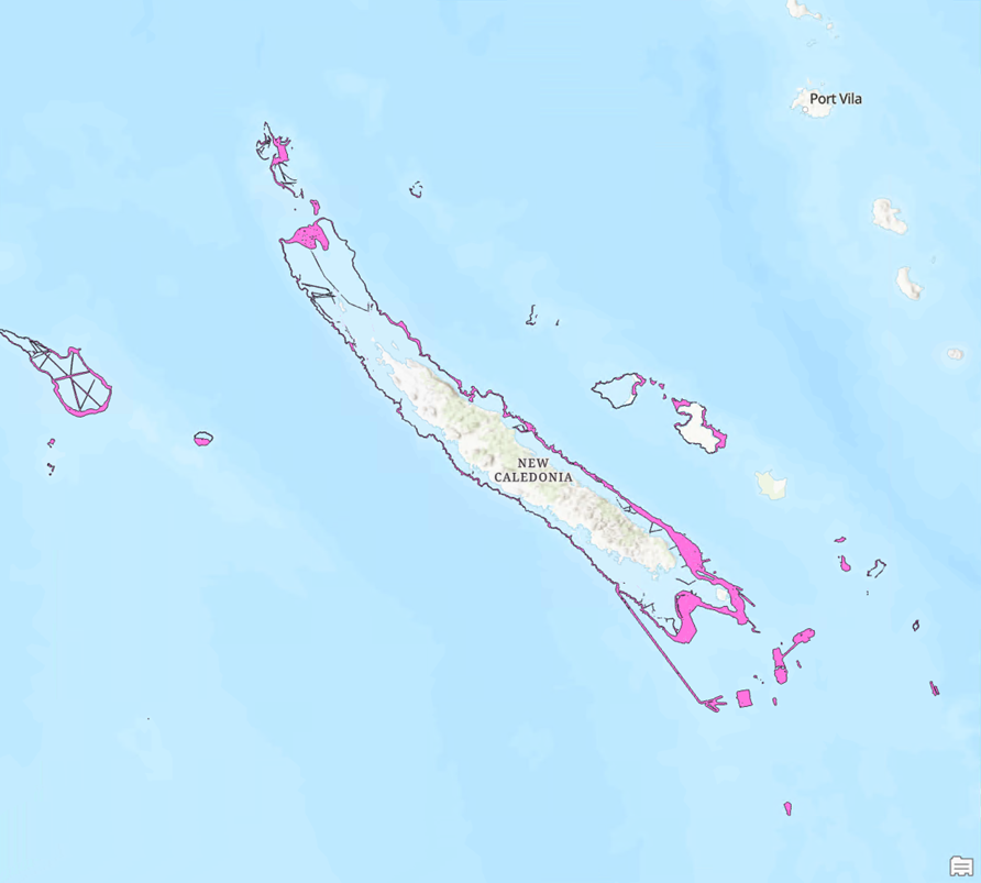 Precise footprints of bathymetric data visualized in ArcGIS Pro