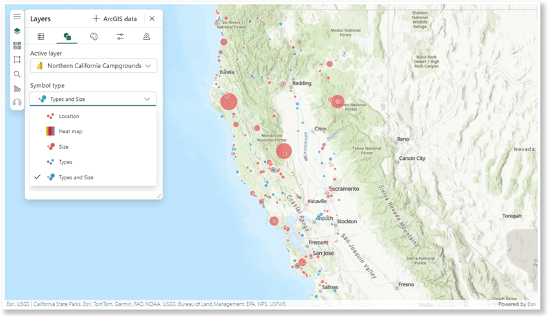 Smart mapping suggest Symbol types based on your data