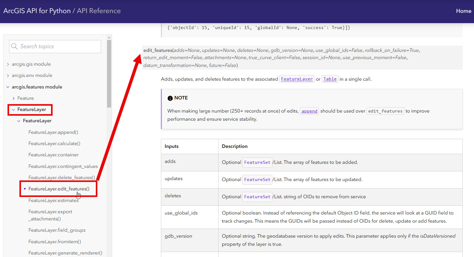 Improvements to the ArcGIS API for Python doc