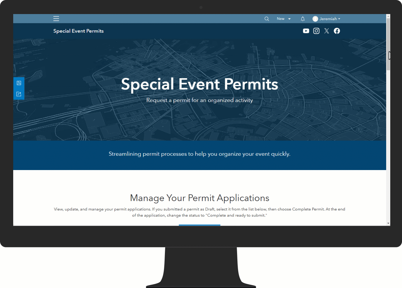 Special Event Permits Hub Site