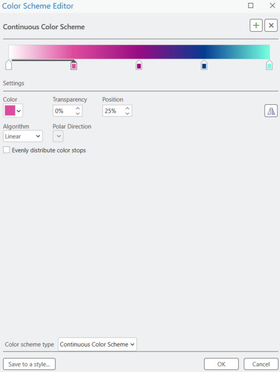 Image of color scheme editor