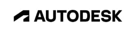شعار شركة Autodesk بحروف سوداء