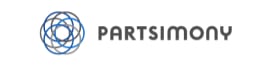 شعار شركة Partsimony بحروف بيضاء