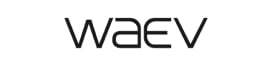 검은색 문자로 회사명을 표시한 Waev Inc. 로고