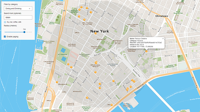 Localisation des sites de capture sur la carte de la ville de