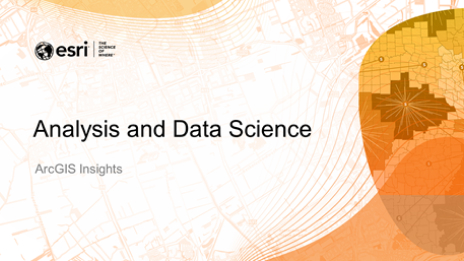 A district map in shades of orange and brown against a swirling abstract background of orange and white