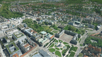 3D mesh of New Castle in Stuttgart