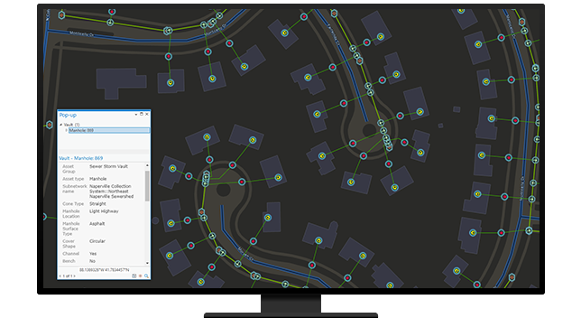 Mapa da infraestrutura de águas residuais