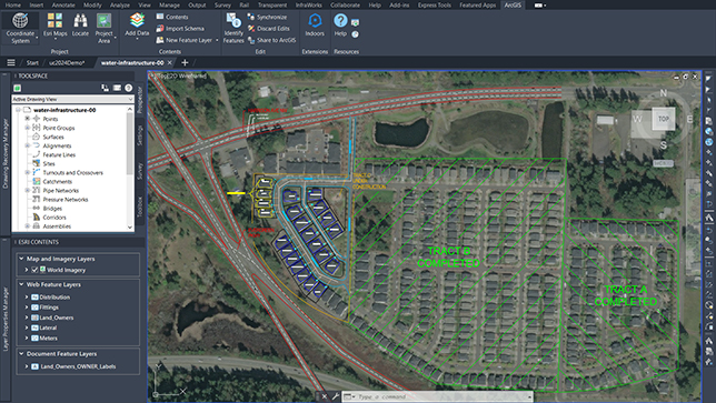 A screenshot of a computer program interface featuring a satellite imagery map surrounded by menu panes and toolbars,A screenshot of a computer program interface featuring a satellite imagery map surrounded by menu panes and toolbars