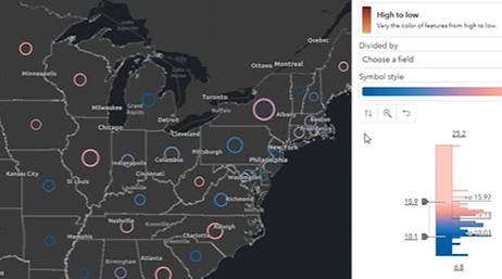 Przeglądarka map Map Viewer Classic używana do poznania rozmieszczenia płci i orientacji seksualnej w USA