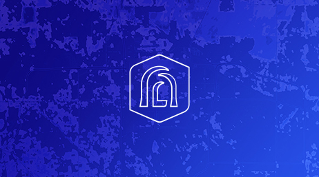 ArcGIS Arcade icon in white on a dappled blue background