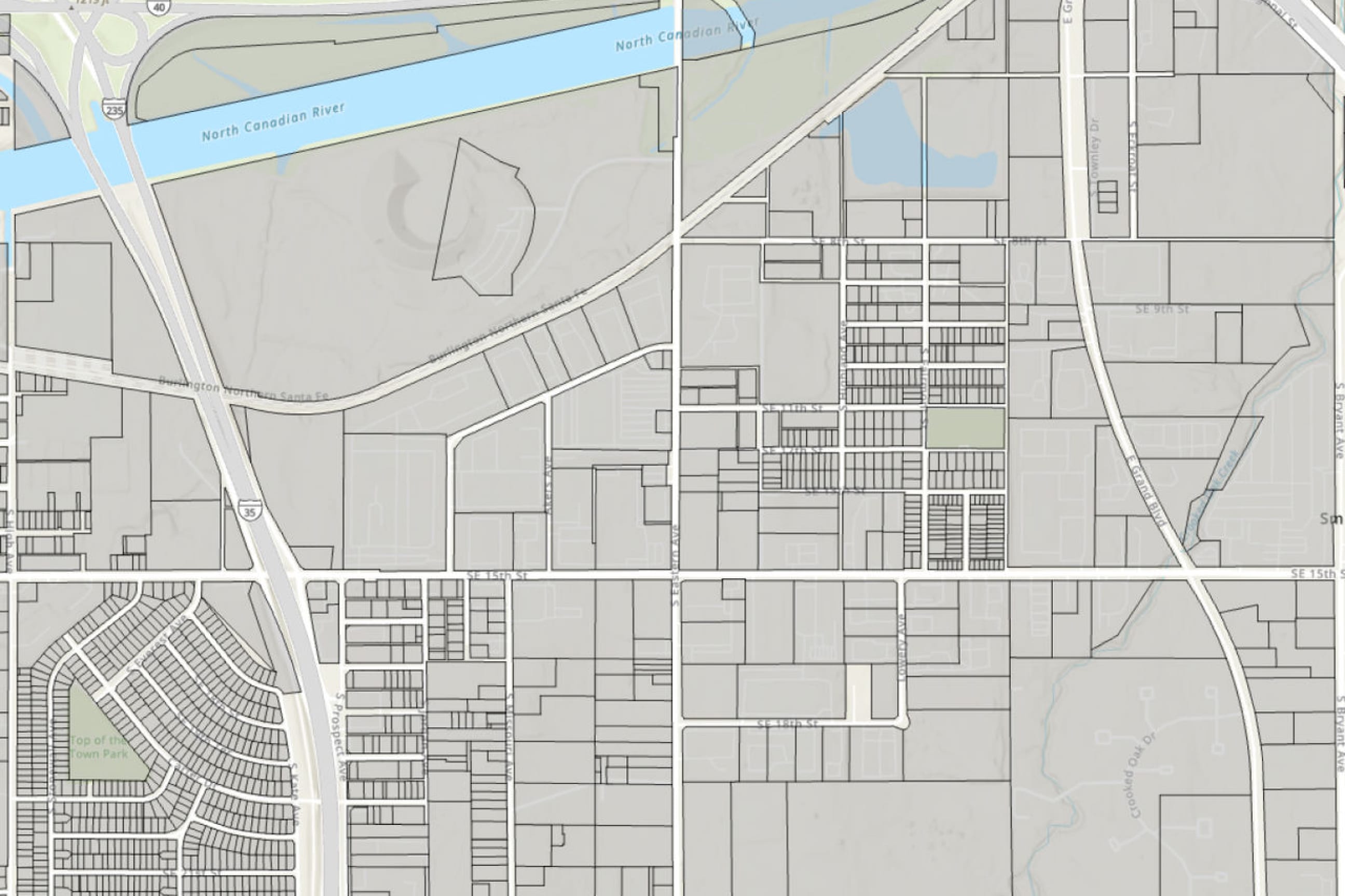 Parcel map of Oklahoma County.