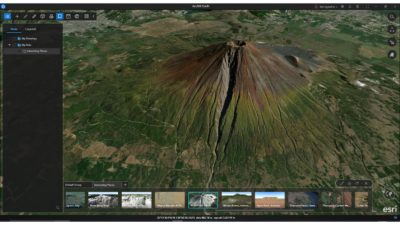 3D visualization of a Mount Fuji