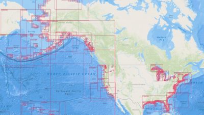 Chart of North America and the Pacific Ocean